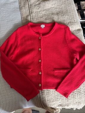 Target Red Women's Textured Button-Front Cardigan